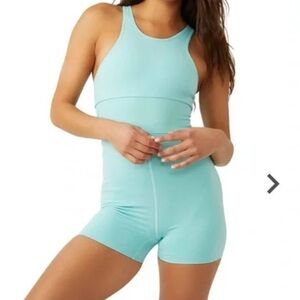 🆕 fp movement Racerback Short Every Single Time Runsie in Turquoise SZ M/L